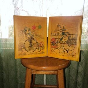 Vintage 1970’s Wooden Wall Plaque Set